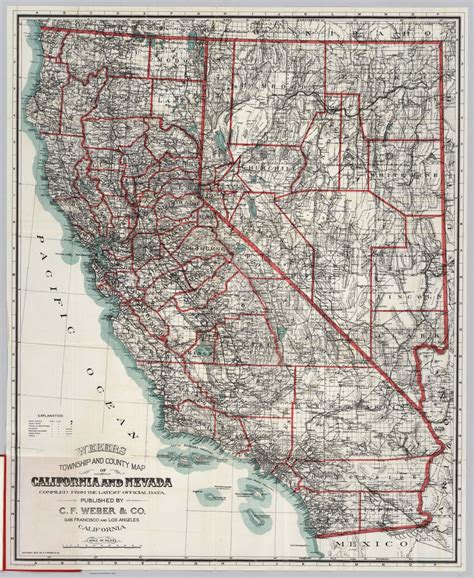 MAP of California and Nevada